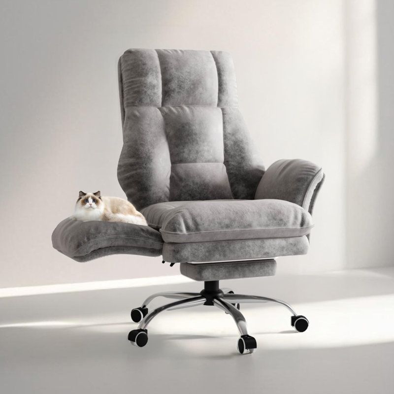 BRAND NEW Big and Tall Office Chair, Flip Armrests for Pets & Criss Cross Legged Sitting Foot Rest