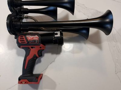 Custom Milwaukee M18 Air Horn - Loud 4-Trumpet Train Horn