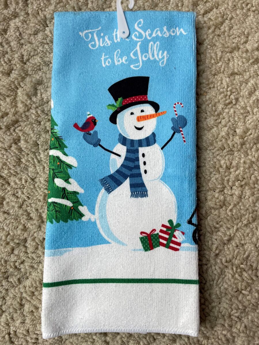 Brand New Kitchen Towel Christmas Snowman with tags