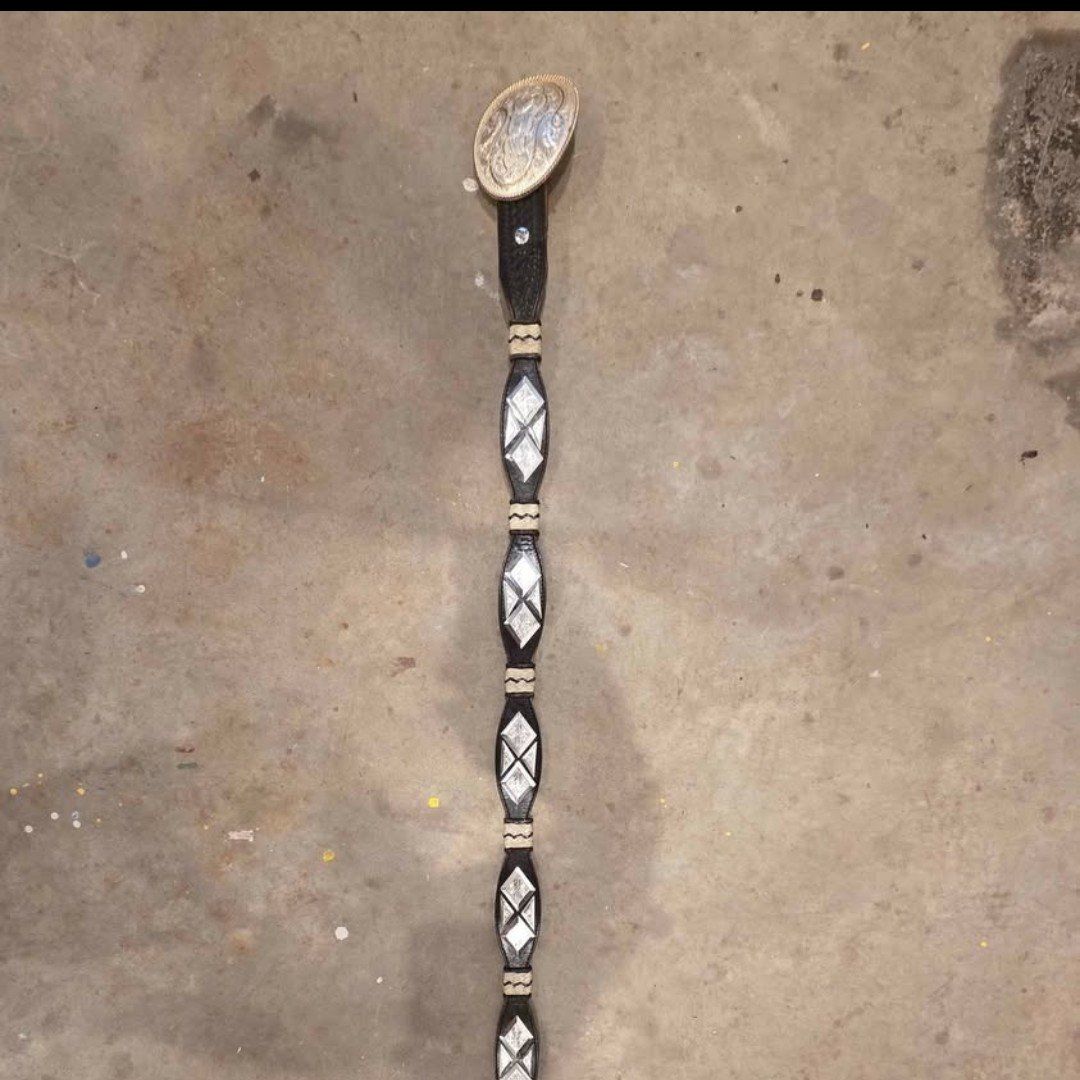 Dress belt with Sterling silver buckle