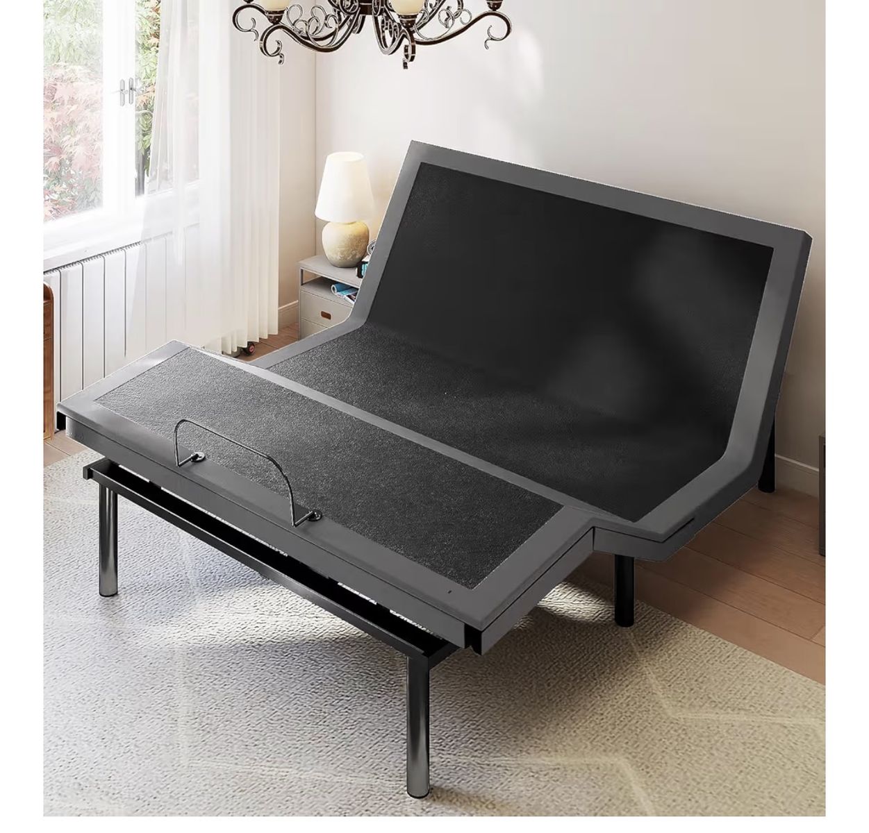 New Adjustable Bed Frame Twin XL, Ergonomic Electric Bed Base with Wireless Remote and 2 USB Ports