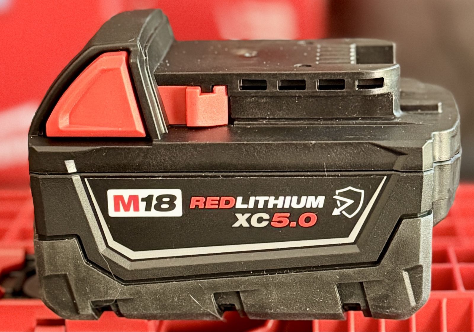 Milwaukee M18 RedLithium XC 5.0 Ah Battery. Part Number:  48-11-1850
