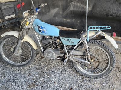 Vintage Yamaha TY250 Trials Motorcycle - Light Blue