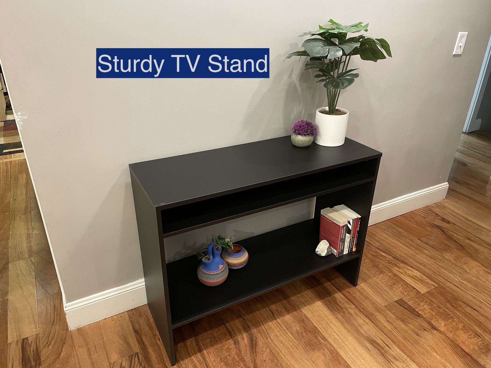 Modern Black TV Stand (40" Wide) - $60