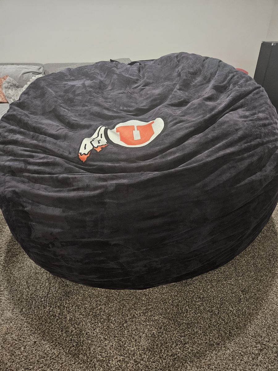 Lovesac Microsuede Supersac with U Decal