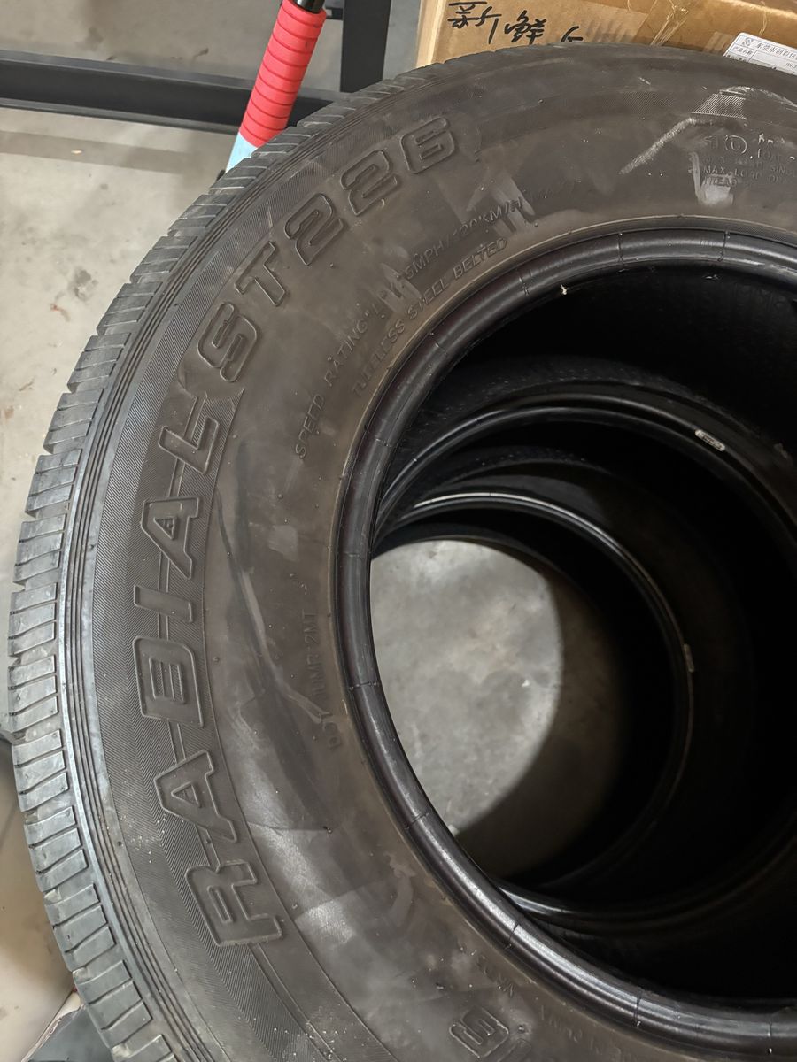 Set of 3 Castle Rock Radial ST235/80R16 Trailer Tire - Blackwall, Tubeless Steel Belted