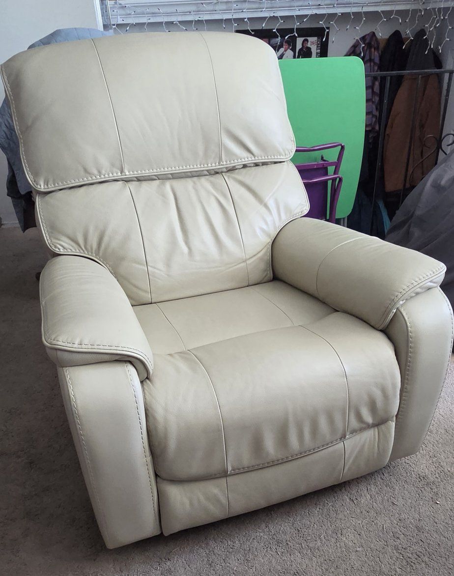 Leather rocking and power recliner