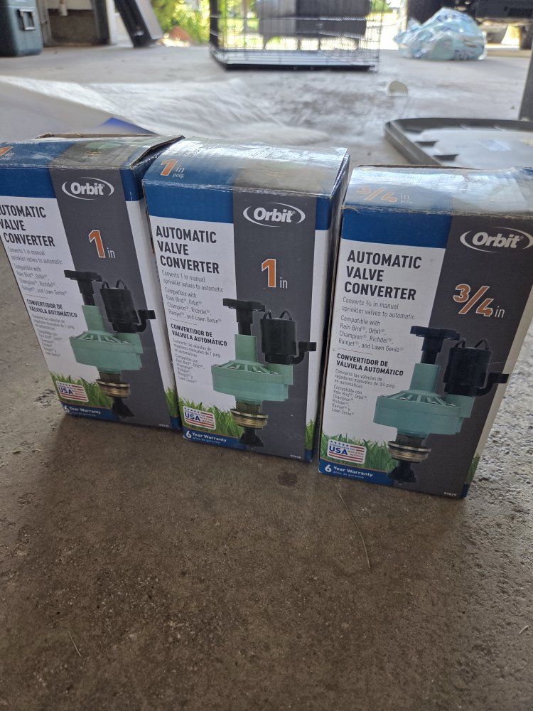 Orbit Automatic Valve Converter Kit - Converts Manual Sprinkler Valves to Automatic, 1 in & 3/4 in sizes