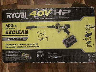 Ryobi 40V HP EZClean Brushless Power Cleaner 600 PSI (Tool Only) RY124050VNM