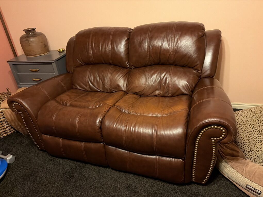 Leather Reclining, Love Seat