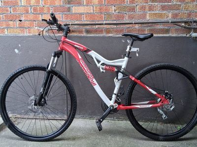 Iron Horse Sinister 6.1 Full Suspension Mountain Bike - Red/White