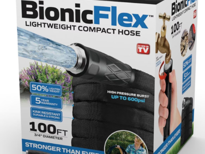 Bionic Flex 100ft Lightweight Compact Kink Resistant Garden Hose - Up to 600psi-Section A