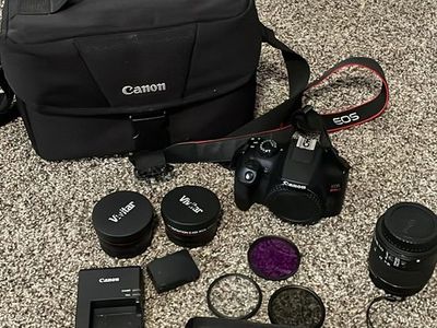 Canon EOS Rebel T6 DSLR Camera Bundle Lens and Accessories