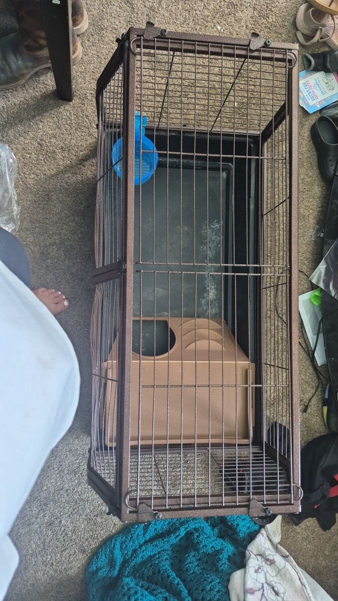 Used Pet Cage / Crate with Accessories - Ideal for Small Animals
