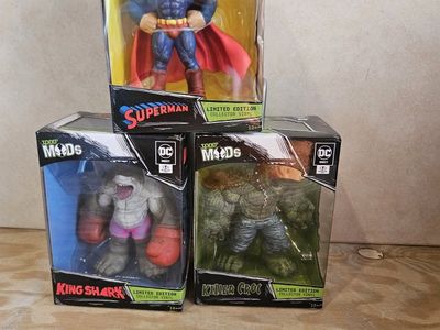 McFarlane Toys DC Direct Todd's MoDs Vinyl Figure Lot - Superman, King Shark & Killer Croc