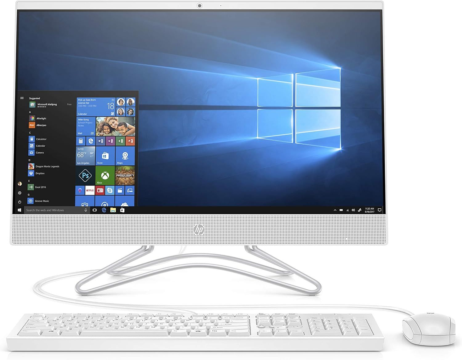 HP 24-Inch All-in-One Computer, AMD Ryzen 3 3200U, 8GB RAM, 1TB HDD