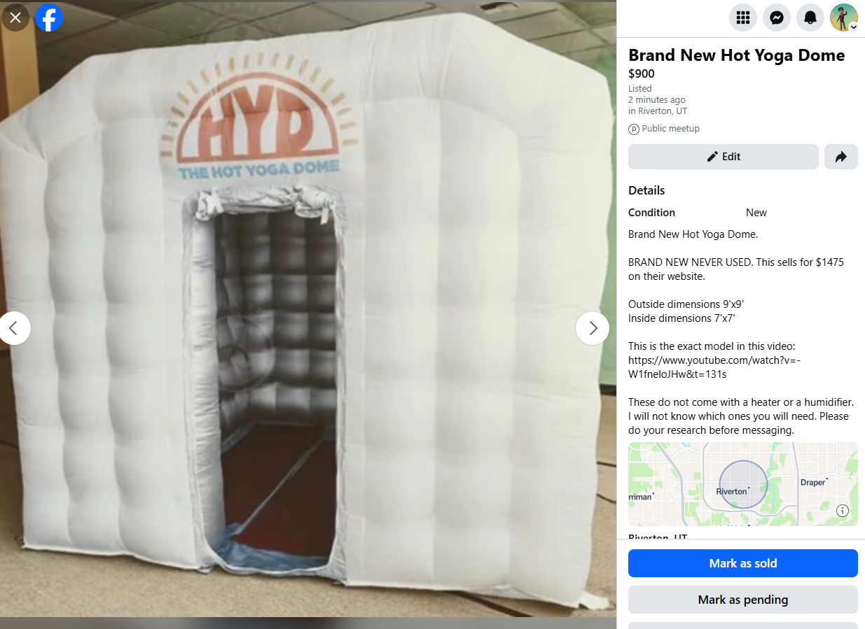 Brand New Hot Yoga Dome