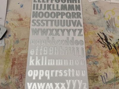 Alphabet & Number Stickers - Silver, Self-Adhesive for Crafts & Scrapbooking
