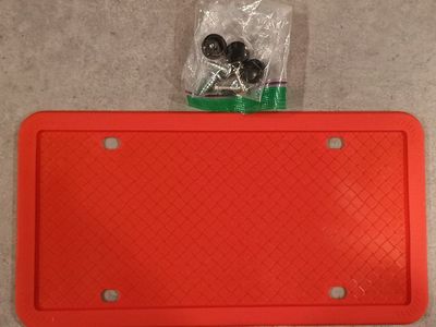 Red Soft License Plate Frame