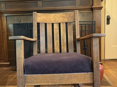 Antique arts and crafts style rocking chair