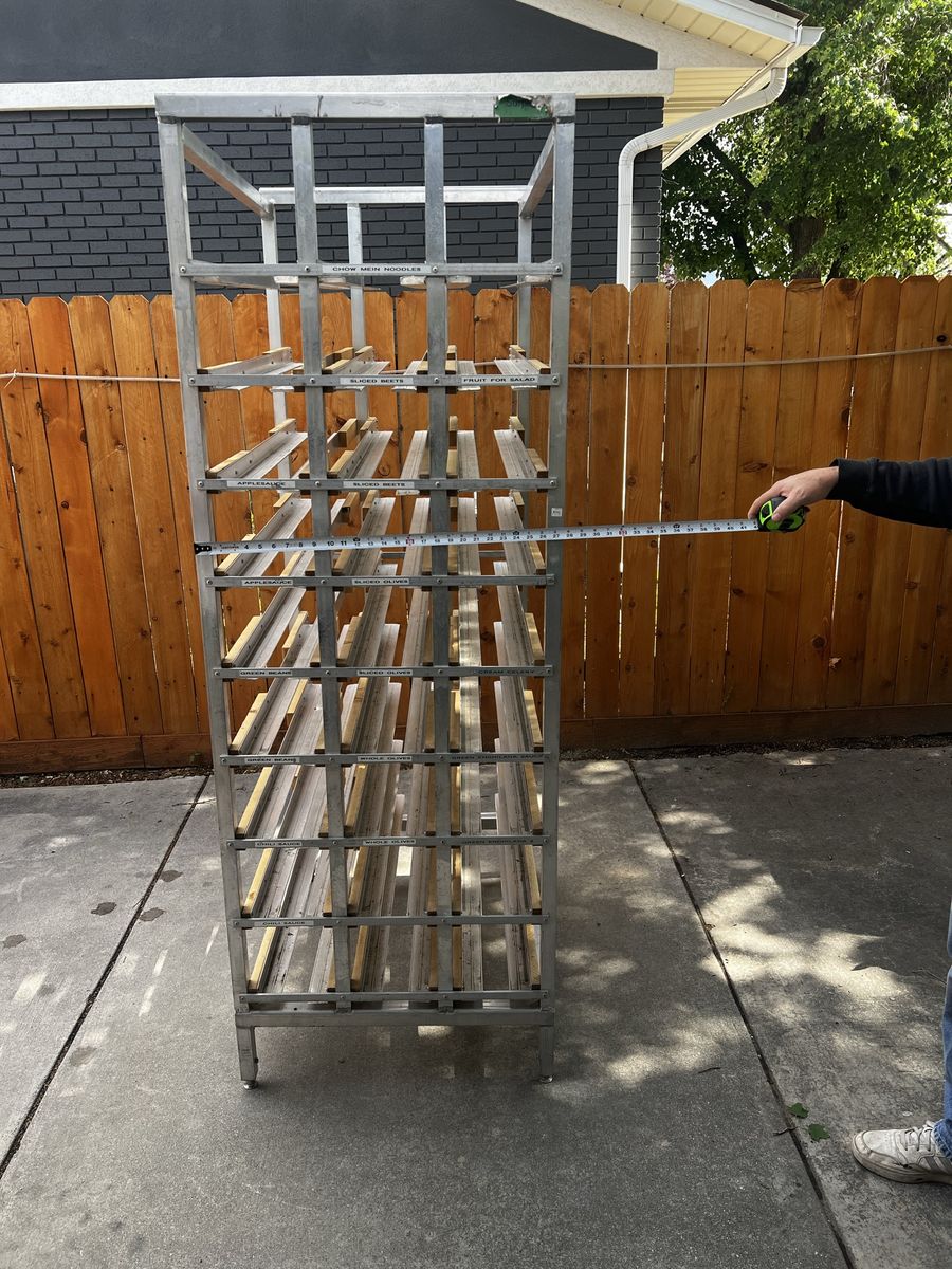 Canned food storage rack