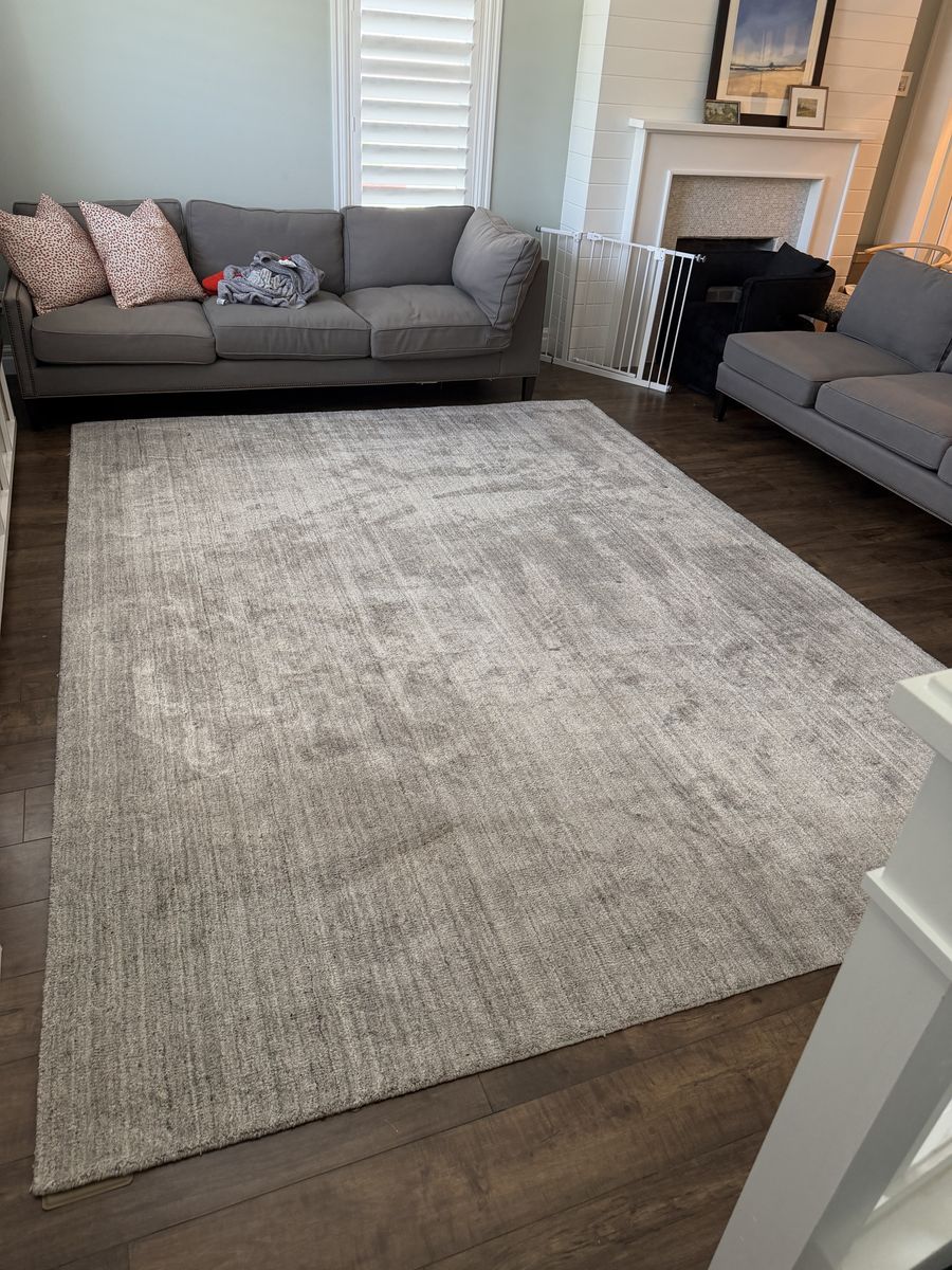 west elm Rug - Hand-Loomed Shine Rug 9 x 12 (Silver color)