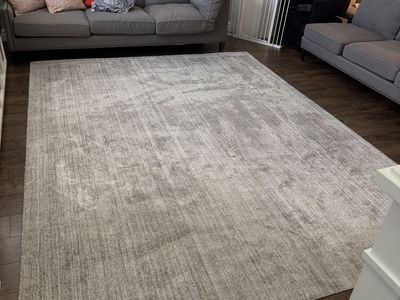 west elm Rug - Hand-Loomed Shine Rug 9 x 12 (Silver color)