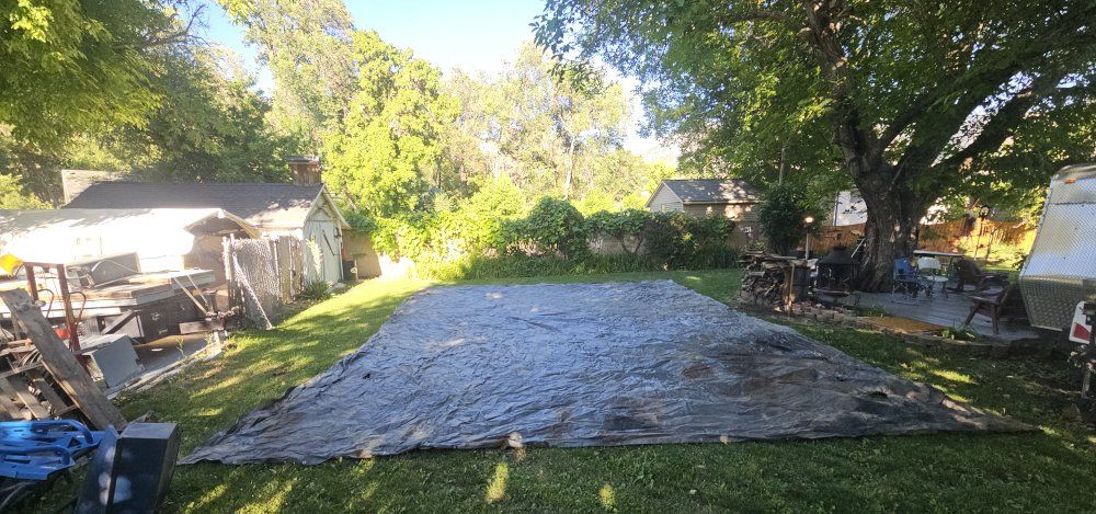 Tarplex 50'x30' Silver Black Heavy-Duty Tarp 10 mil Poly - Tear/Water/UV Resistant