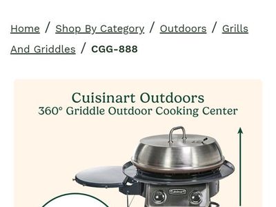 CUISINART 360 deg. Griddle Outdoor Coking Center