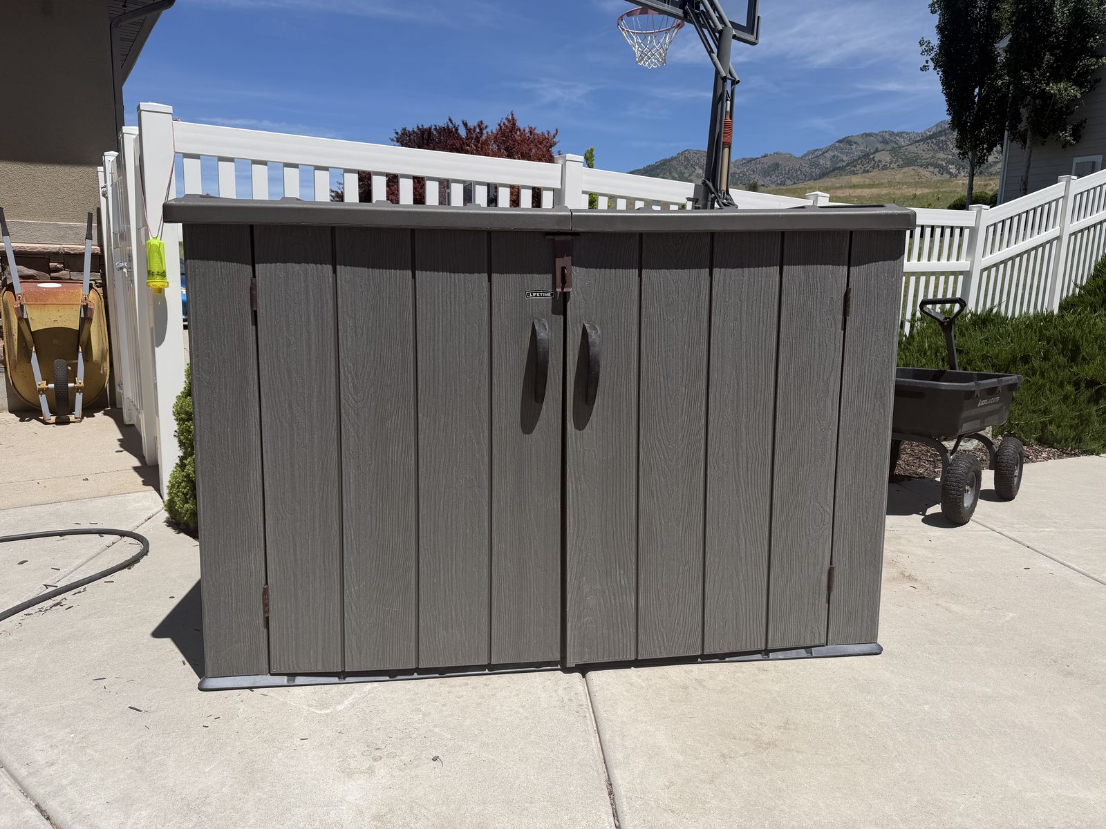 Lifetime Horizontal Storage Shed - LIKE NEW, Assembled + Local Delivery