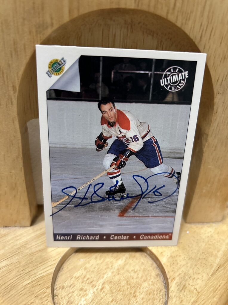 Henri Richard Canadiens Autograph NHL Hockey Auto