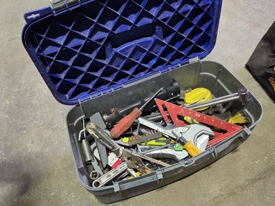 Tool bags and boxes full of random tools 40 each setup