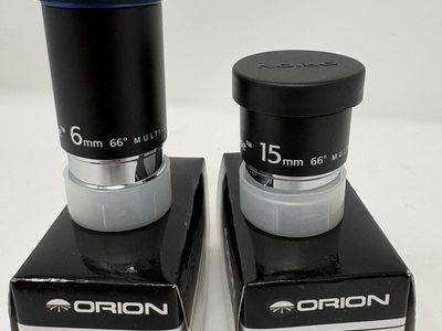 Orion Expanse 6mm & 15mm Wide-Field Telescope Eyepiece Set - 1.25” Multi-Coated