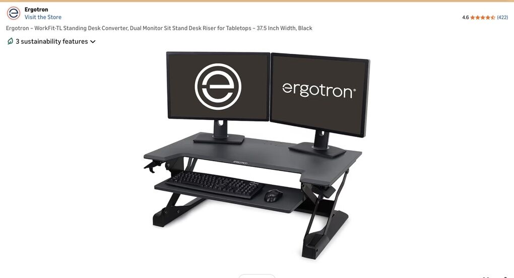 Ergotron WorkFit-TL Standing Desk Converter