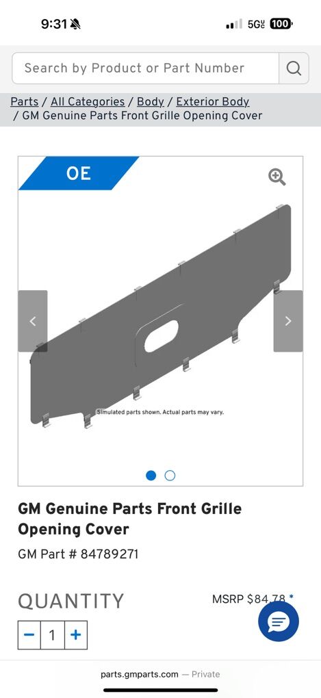 GMC Chevy Front Grille