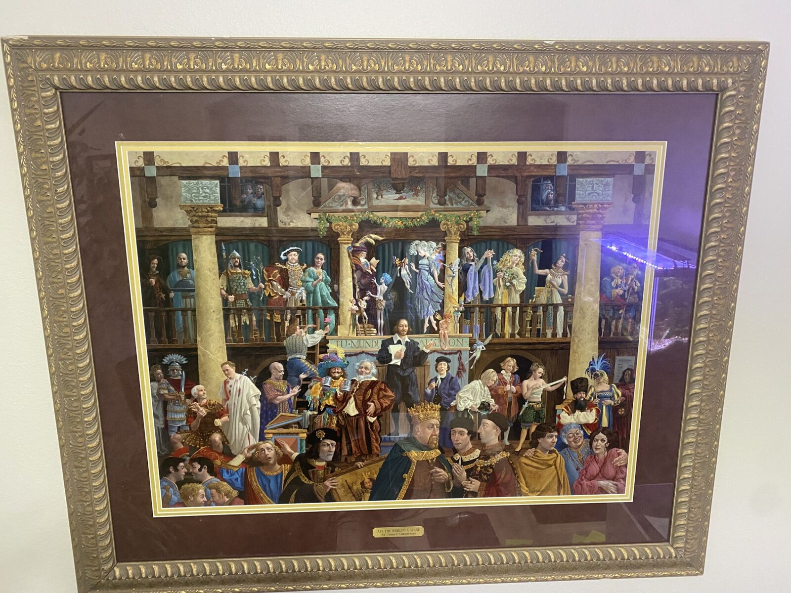 James Christensen All the Worlds a Stage Painting