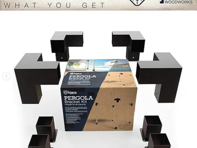 Bjorn 6"x6" pergola bracket kit