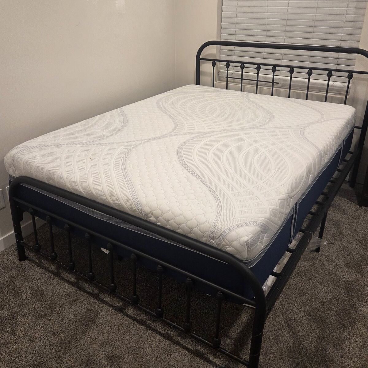 Queen bed and memory foam mattress
