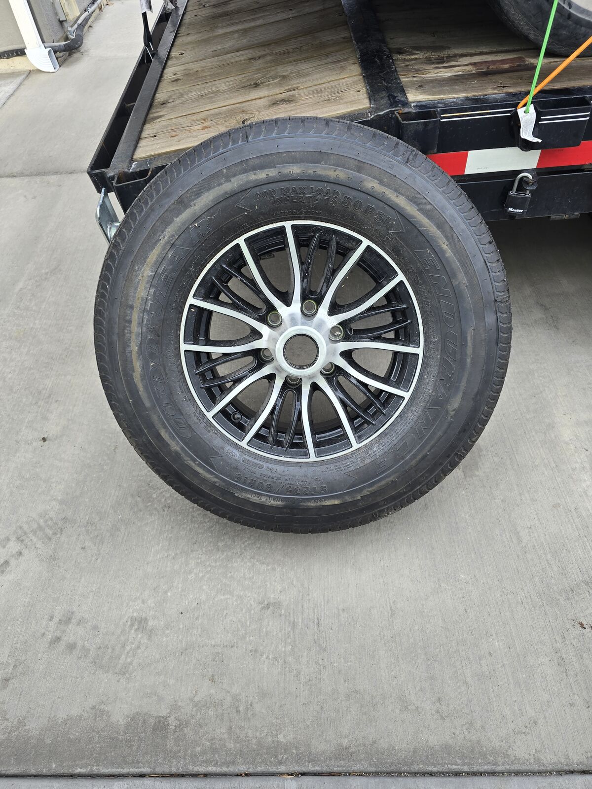 Trailer wheel tire spare goodyear