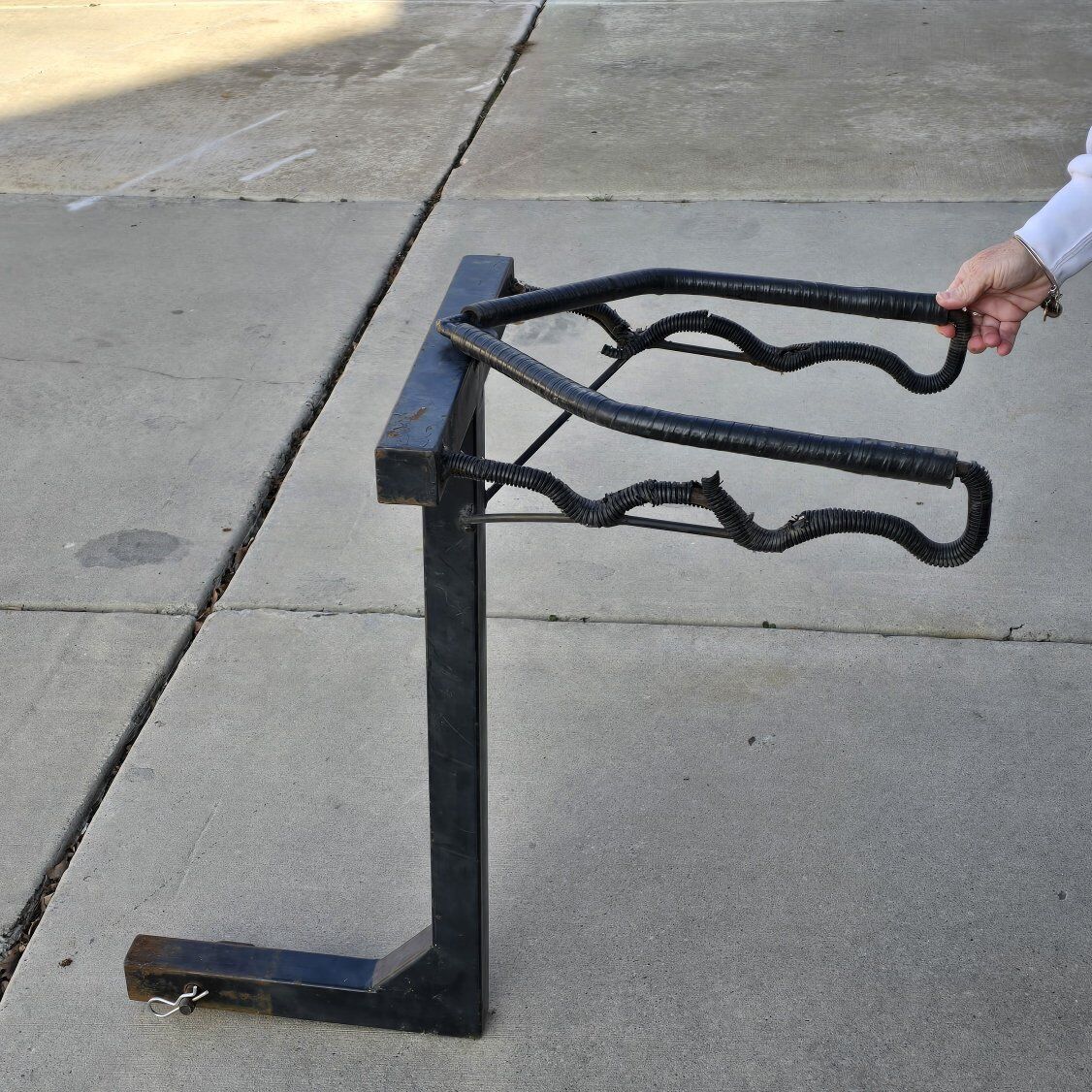 Bike Rack fits receiver hitch.