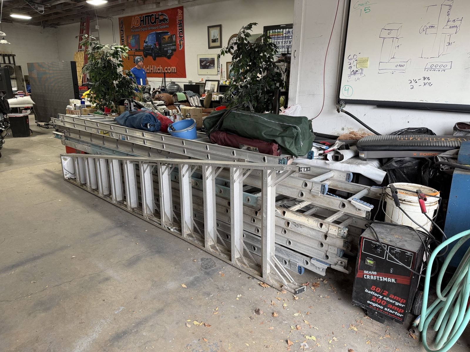 Werner D-1524-2 24ft (2) Industrial Type I Aluminum Extension Ladders 250lb Rating ($150  EACH OBO)