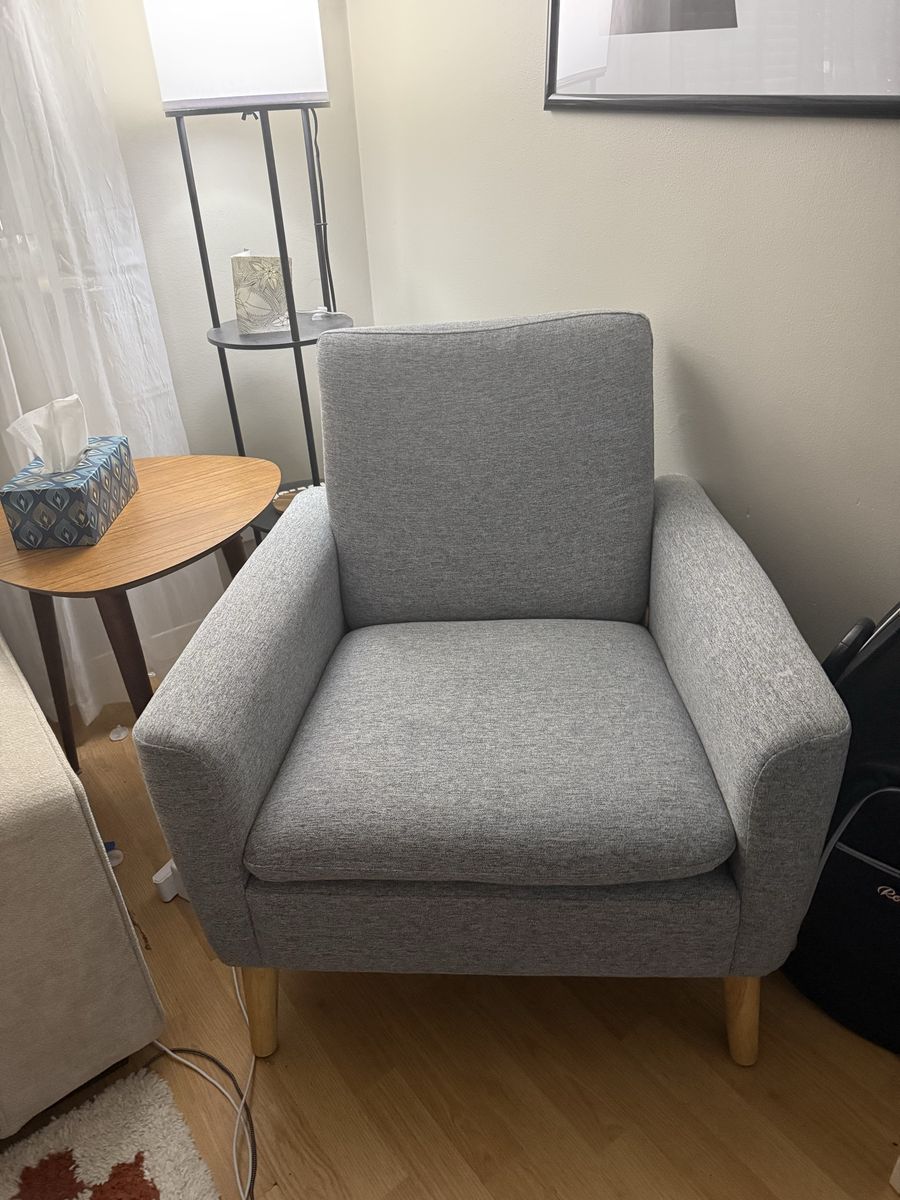 Cute, Gray Accent Chair