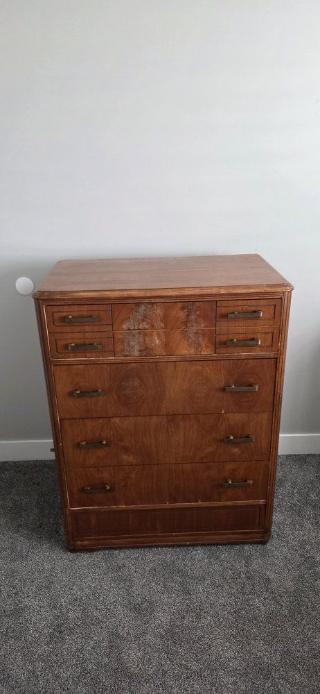 Vintage Wooden Dresser with Multiple Drawers - Original Condition, built between 1920-40