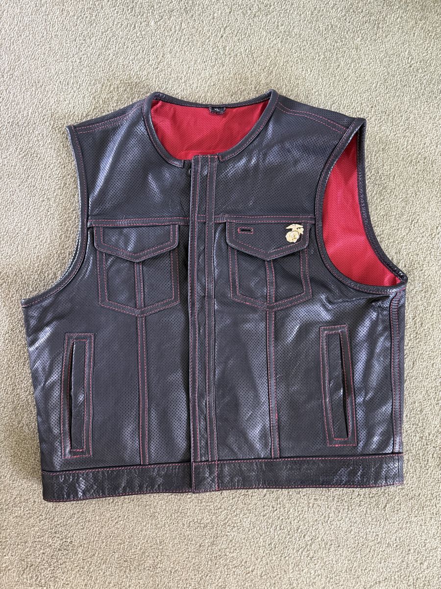 First MFG leather vest