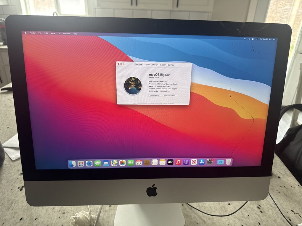 Freshly Reset Imac 2014 Big Sur Apple Computer