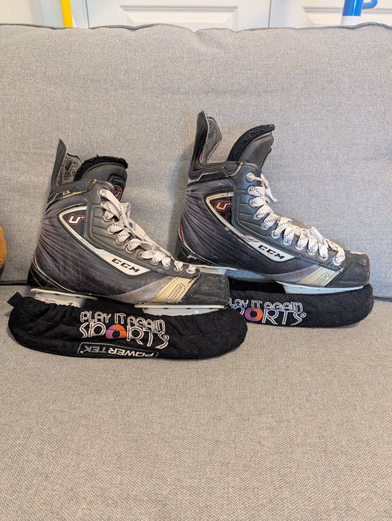 CCM U+ Crazy Light Ice Hockey Skates Size 8.5 US Men's - Used Condition