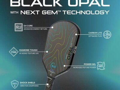 Six Zero Pickleball Paddles BLACK OPAL On Sale Now