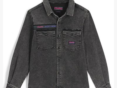 Pit Viper Sport Denim Button-Up Shirt - Black Wash, Long Sleeve