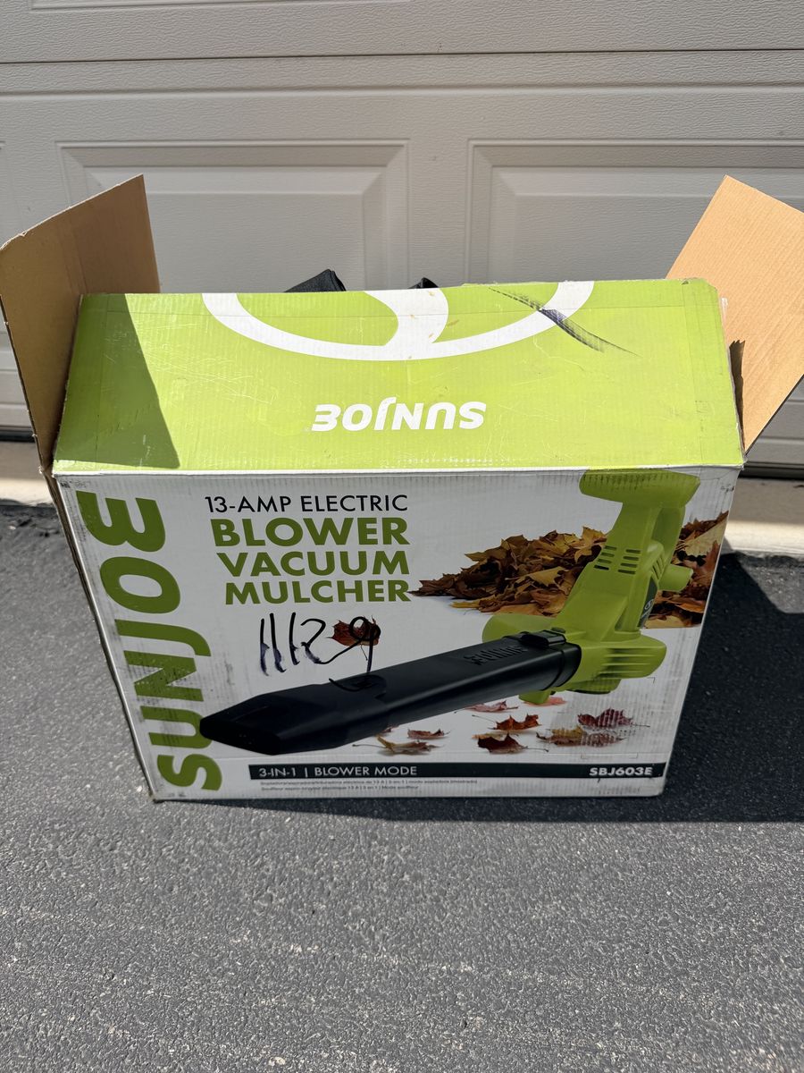 Sun Joe SBJ603E 13-Amp Electric Blower Vacuum Mulcher with Box