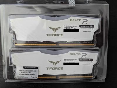 2x 64 GB Sets of T-Force DDR4 RAM — $300 each or $500 for both.